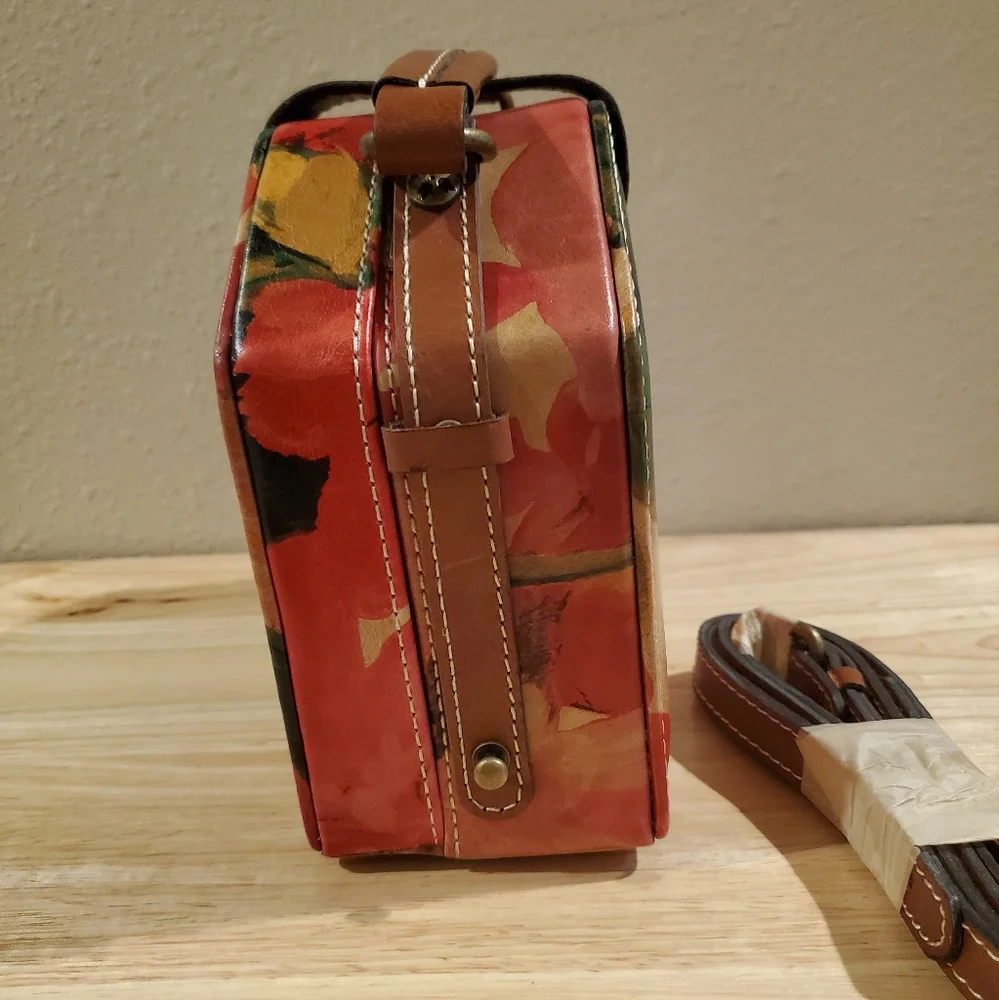 Patricia Nash Mini Leather Floral Print Crossbody Bag - Picture 3 of 15